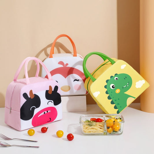 Cartoon Lunch Bag Portable Insulated Thermal Lunch Box Picnic Supplies Bags Milk Bottle For Women Girl Kids Children 2022 New