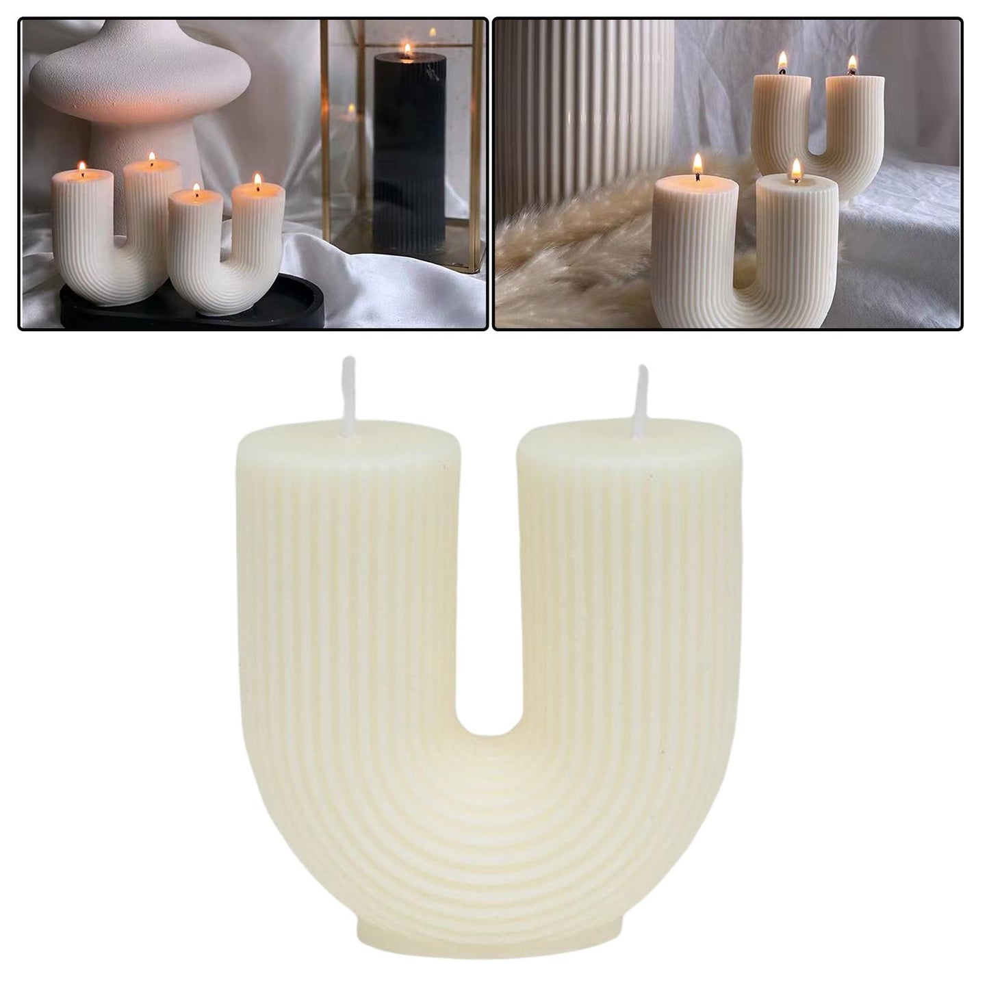 Geometric Scented Candles U Shaped for Photo Prop Meditation Birthday Gift Wedding Home Decoration An Interesting Artwork