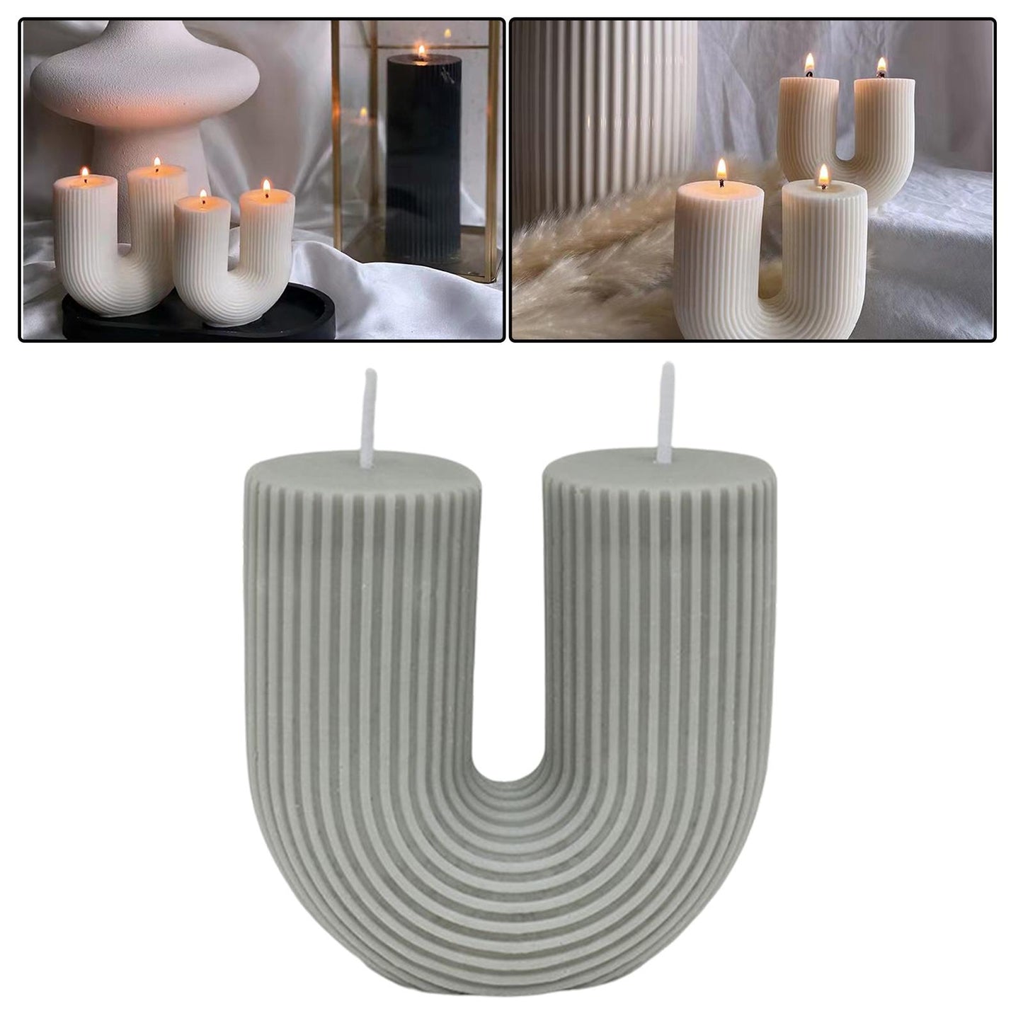 Geometric Scented Candles U Shaped for Photo Prop Meditation Birthday Gift Wedding Home Decoration An Interesting Artwork