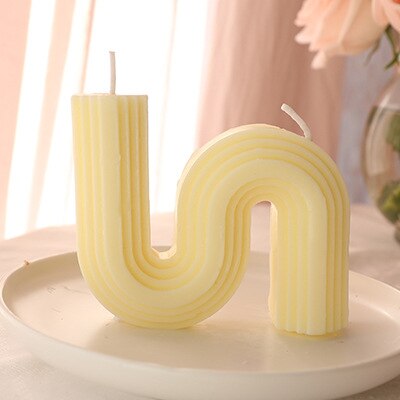 Geometric S style scented candles home fragrance smell candles decorative aromatic candles creative photography props decoration