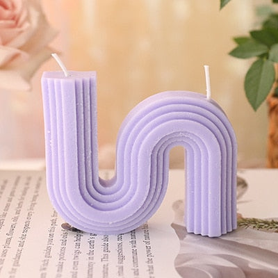 Geometric S style scented candles home fragrance smell candles decorative aromatic candles creative photography props decoration